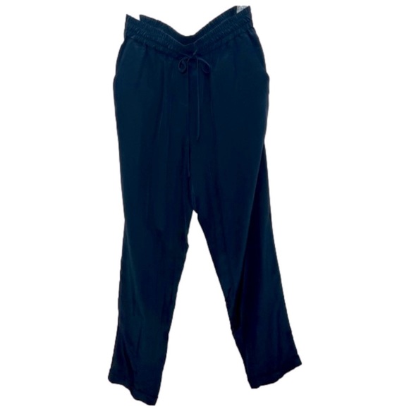 Isaac Mizrahi Pants - Isaac Mizrahi Black Silk Pants Jogger Style Elastic/Drawstring Waist Size M